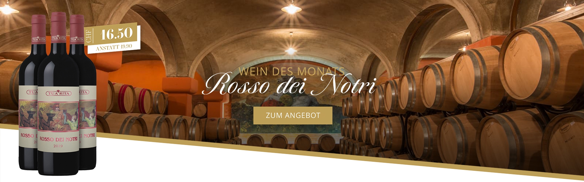 Wein des Monats, Rosso dei Notri, Tua Rita, Aktion, Promotion